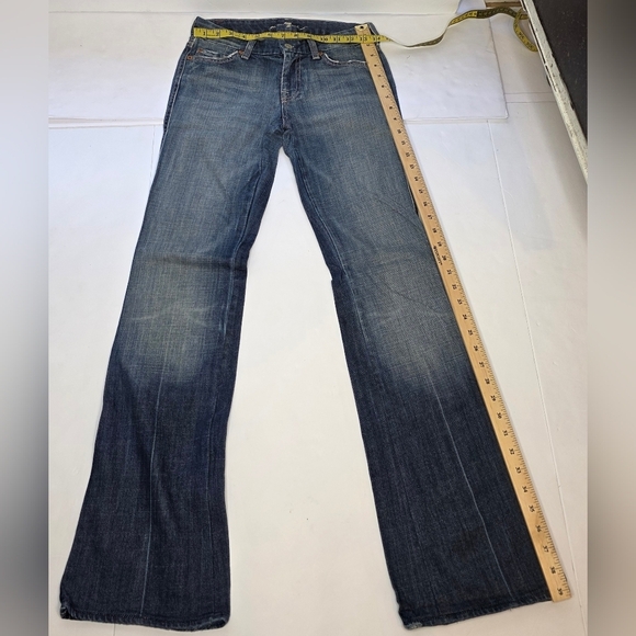 7 For All Mankind Jeans, A Pocket. Bootcut Flair, Low Rise, 24 " Waist - Picture 6 of 14